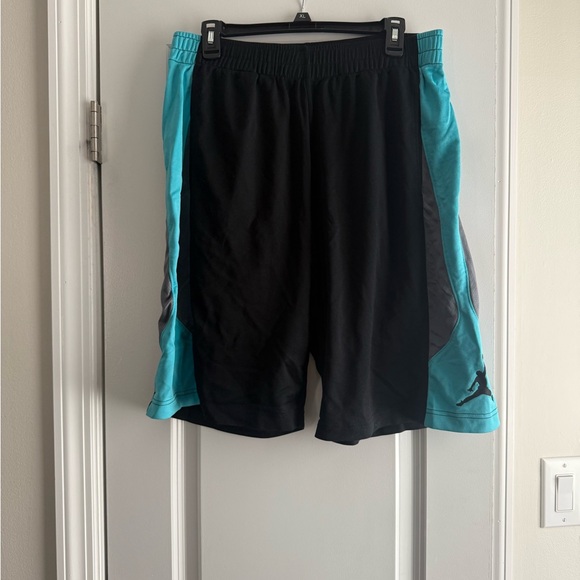 Jordan Black and Teal Athletic Shorts - Picture 1 of 1